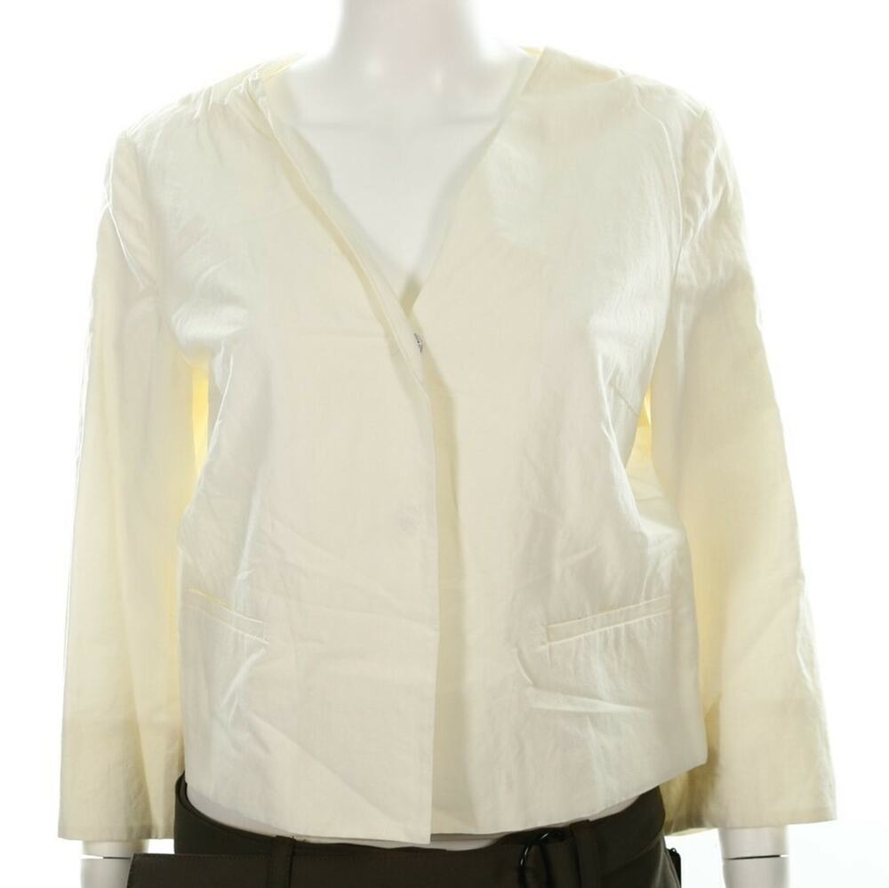 Fabiana Filippi Modello Off White Long Sleeve Womens Jacket Coat Size 42